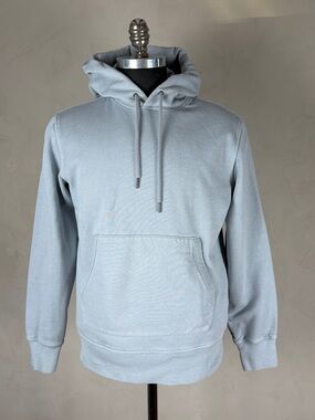 Madewell Light Blue Hoodie Men’s Medium Soft Minimal Pullover Hoodie M